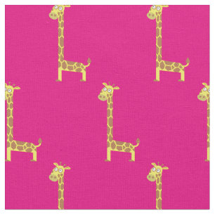 Cute Giraffe Kinder Baby Nursery Pink Stof