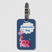Cute Giraffe Kinder Bagagelabel (Voorkant (verticaal))