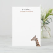 Cute Giraffe Kinder Briefpapier Bedankkaart (Staand voorkant)