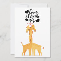 Cute giraffe liefdeskaart voor Valentijnsdag