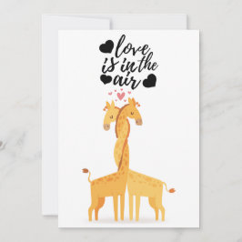 Cute giraffe liefdeskaart voor Valentijnsdag Feestdagenkaart