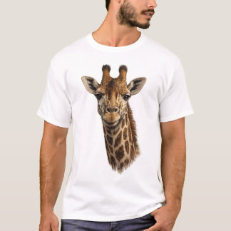 Cute Giraffe Minimal T-Shirt – Eenvoudig Dierenont
