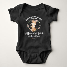 Cute Giraffe Moederdag Baby Bodysuit met naam