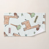 Cute Giraffe Motif sans couture (Serviette à main)