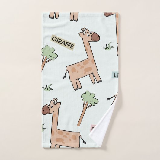 Cute Giraffe Motif sans couture (Serviette à main)