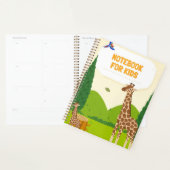 Cute Giraffe Notebook for Kids – Fun Animal Cover, (Devant avec enveloppe)