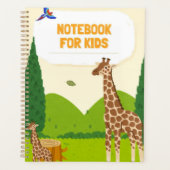 Cute Giraffe Notebook for Kids – Fun Animal Cover, Planner (Voorkant)