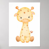 Cute Giraffe Nursery Poster Kinder Room Decor (Voorkant)