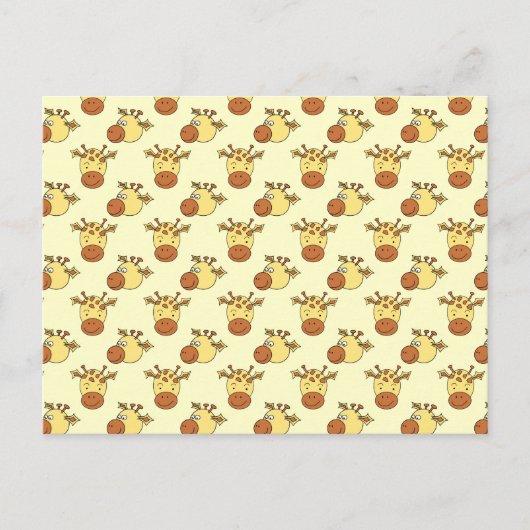 Cute Giraffe Pattern. Cartoons. Briefkaart (Voorkant)
