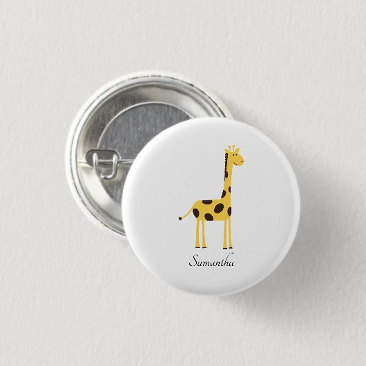 Cute Giraffe Personalized Ronde Button 3,2 Cm (Voorkant /achterkant)