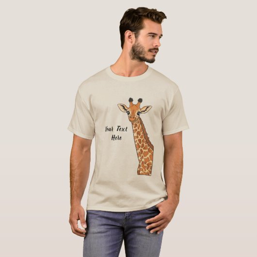 Cute Giraffe Personalized T-shirt (Voorkant volledig)