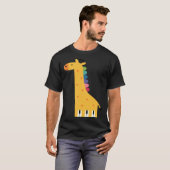 Cute Giraffe Piano Music T-shirt (Voorkant volledig)