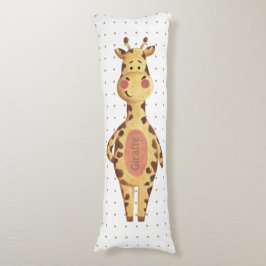 Cute giraffe polka-stips kinderspel kinder lichaamskussen
