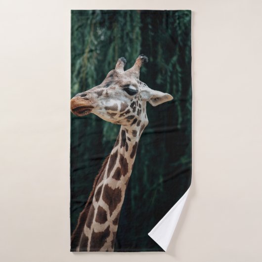 CUTE GIRAFFE PORTRAIT (Serviette de bain)