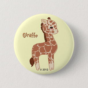 Cute Giraffe Ronde Button 5,7 Cm