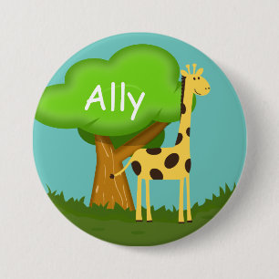 Cute Giraffe Ronde Button 7,6 Cm