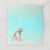 Cute Giraffe Waterverf Mam en Baby (Buitenkant ongevouwen)