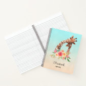 Cute Giraffe Waterverf Mam en Baby Notitieboek (Binnen)