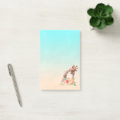 Cute Giraffe Waterverf Mam en Baby Post-it® Notes (Kantoor)