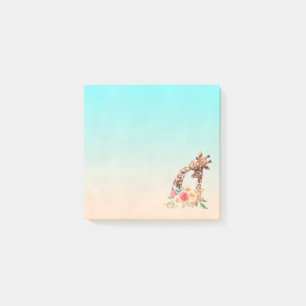 Cute Giraffe Waterverf Mam en Baby Post-it® Notes