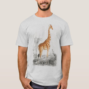 Cute giraffe wild african animal mannen T-Shirt