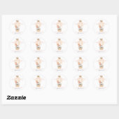 Cute Giraffe Zebra Heet Luchtballon Bedankt Ronde Sticker (Vel)