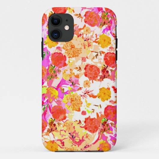 Cute girale bloemen patroon Case-Mate iPhone case (Achterkant)