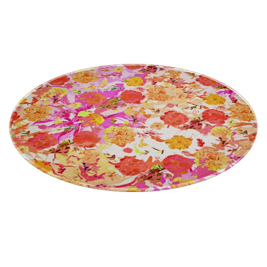 Cute girale bloemen patroon snijplank (Hoek)