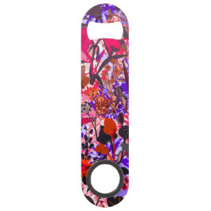 Cute girale bloemen patroon speed flessenopener