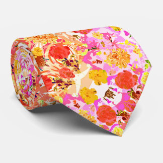 Cute girale bloemen patroon stropdas