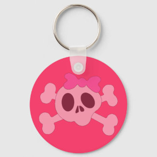 Cute girale schedel sleutelhanger