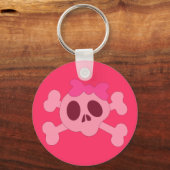 Cute girale schedel sleutelhanger (Voorkant)