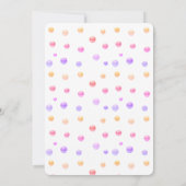 Cute Girl 3rd Birthday Invitation Kaart (Achterkant)