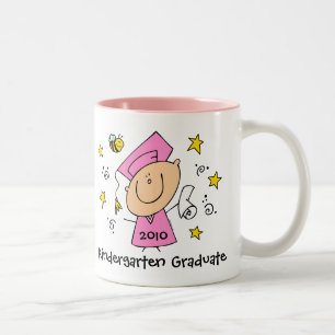 Cute Girl Afstudeerder Custom Tweekleurige Koffiemok