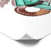 Cute girl, animatiefilm, cartoon poster (Hoek)