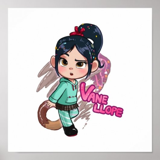 Cute girl, animatiefilm, cartoon poster (Voorkant)