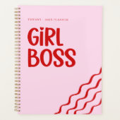 Cute Girl Boss Pink and Red Custom Name Year (Devant)