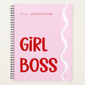 Cute Girl Boss Pink and Red Monogram Year (Devant)