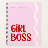 Cute Girl Boss Pink and Red Monogram Year (Devant)