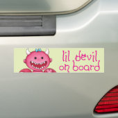 Cute Girl Devil Bumpersticker (Op auto)