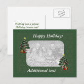 Cute Girl Elf Kerstfeestdag Foto Briefkaart (Voorkant / Achterkant)