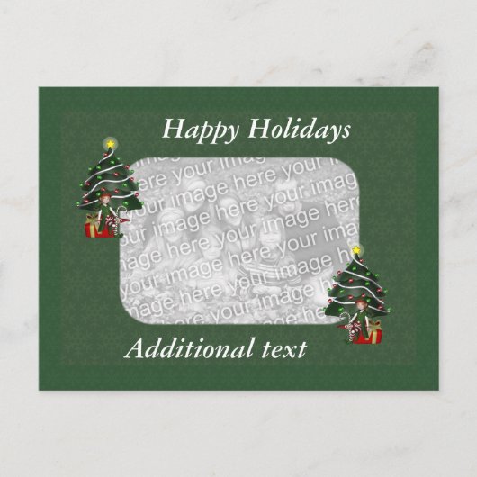 Cute Girl Elf Kerstfeestdag Foto Briefkaart (Voorkant)