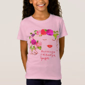 Cute Girl Face Art T-shirt (Voorkant)