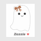 Cute Girl Ghost met Pset Bow Halloween Sticker (Vel)