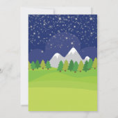 Cute Girl Glamping Anniversaire Fête Invitation (Dos)