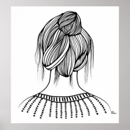 Cute Girl Hairstyle Poster