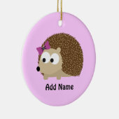 Cute Girl Hedégel Keramisch Ornament (Rechts)