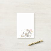 Cute Girl in Parijs Post-it® Notes (Op bureau)