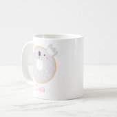 Cute Girl Kawaii Koala Oear Donut Name Mug (Devant gauche)