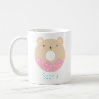 Cute Girl Kawaii Oear Donut Name Mug